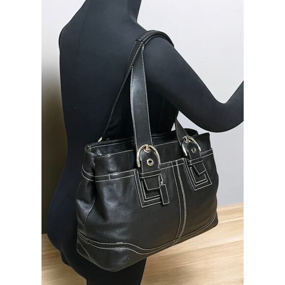 Y2K Coach F10912 Soho Leather Carryall & 6A06 Soho Slim Envelope Wallet - Picture 12 of 15